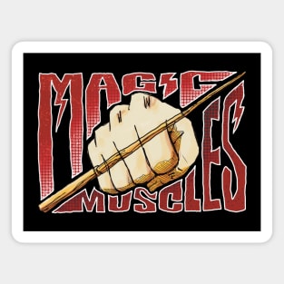 Mashle Magic and Muscles Mash Fist x Wand Cool Streetwear Red Graffiti with White Outline Magnet